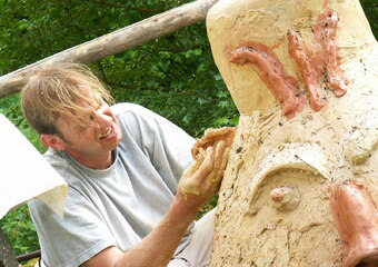 Keltischer Rennofen am Mühlentag 2007