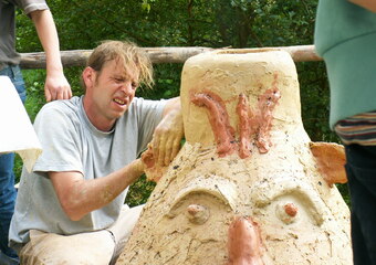 Keltischer Rennofen am Mühlentag 2007