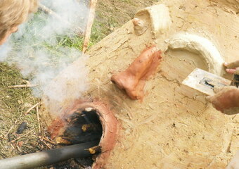 Keltischer Rennofen am Mühlentag 2007