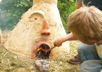 Keltischer Rennofen am Mühlentag 2007