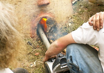 Keltischer Rennofen am Mühlentag 2007