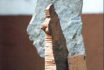 Schiefer und Holz - erste Arbeit auf der Neuwagenmühle, Sommer1995