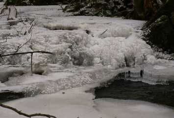 Eisformationen im Winter
