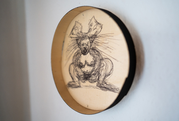 Baubo - Tatort Käseschachtel - Nackte Tatsachen - Kunstwand (Bonn)