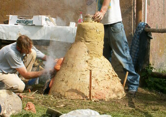 Keltischer Rennofen am Mühlentag 2007