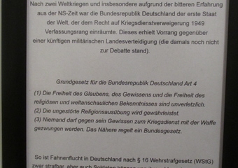 2017 - KDV Denkmal im Friedensmuseum Remagen