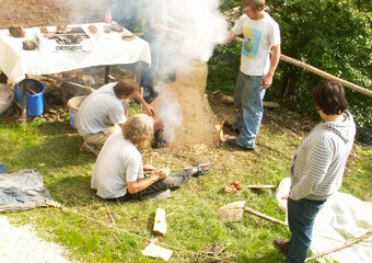 Keltischer Rennofen am Mühlentag 2007