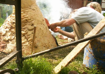 Keltischer Rennofen am Mühlentag 2007