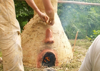 Keltischer Rennofen am Mühlentag 2007