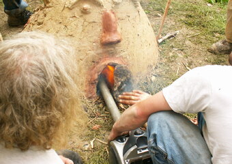 Keltischer Rennofen am Mühlentag 2007
