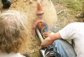 Keltischer Rennofen am Mühlentag 2007