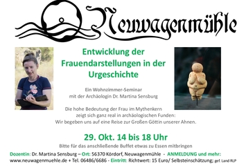Vortrag: Entwicklung der Frauendarstellungen in der Urgeschichte, 29. Okt. 2022