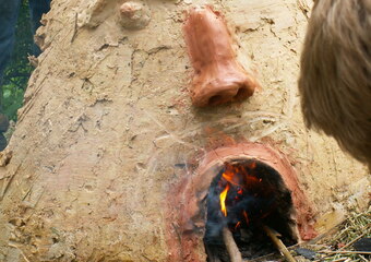 Keltischer Rennofen am Mühlentag 2007