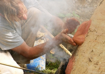 Keltischer Rennofen am Mühlentag 2007