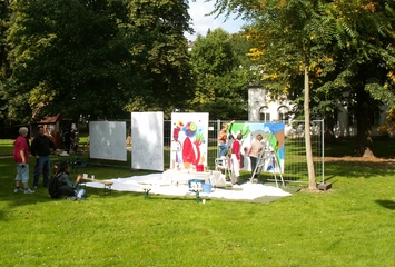 Malaktion im Kurpark Bad Ems (2007)