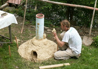 Keltischer Rennofen am Mühlentag 2007