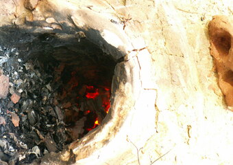 Keltischer Rennofen am Mühlentag 2007
